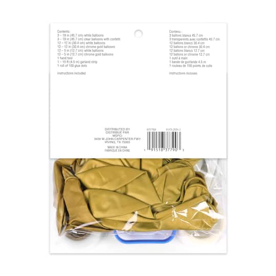 10ft. Gold & White Balloon Garland by Celebrate It™